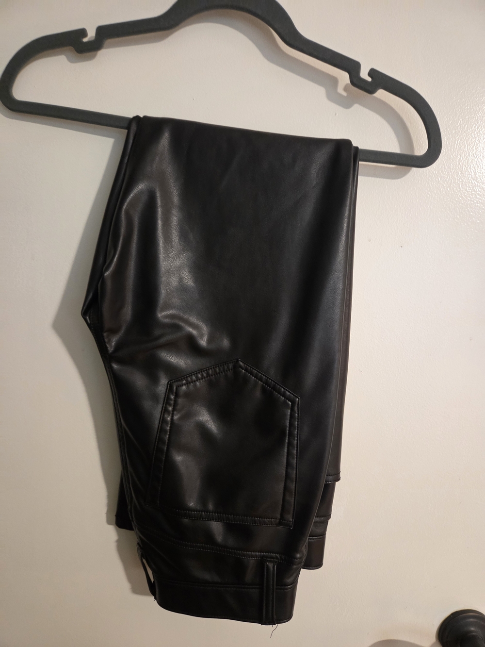 Abercrombie & Fitch Black Faux Leather Skinny Jeans